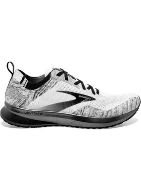 Brooks Levitate 4 Knit Running Shoe - White & Black